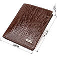 Фактурний гаманець для чоловіків з натуральної шкіри з тисненням CANPELLINI 21927 Коричневий, фото 3