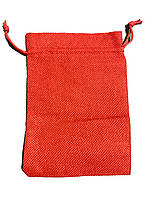 Мішечок джут для карток таро 18*13 см, червоного кольру