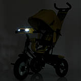 Дитячий триколісний велосипед-коляска з батьківською ручкою Turbo Trike MT 1006-5, фото 9