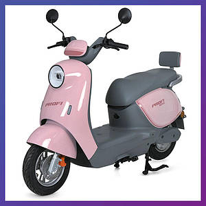 Скутер на акумуляторі двоколісний для дорослих і підлітків Profi MES 1029-3 MODA 72V23AH 1000W Рожевий