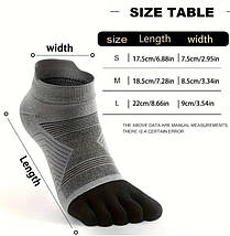 Спортивні шкарпетки з пальцями (40-43) Merino wool, фото 6