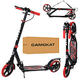 Самокат міський двоколісний для дорослих і дітей від 8 років з ручним гальмом ITRIKE SR 2-018-11-BR Червоний, фото 2