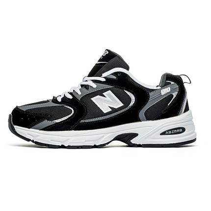 Кросівки New Balance 530 Classic Black Grey Взуття Нью Беланс 530 чорні замша текстиль демісезон унісекс, фото 1