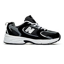Кросівки New Balance 530 Classic Black Grey Взуття Нью Беланс 530 чорні замша текстиль демісезон унісекс, фото 6