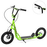 Самокат міський двоколісний для дорослих і дітей від 8 років з ручним гальмом SR2-045-3-GR Зелений, фото 2