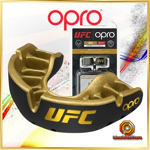 Капа OPRO Gold UFC дитяча (вік до 10р.) Black/Gold (art.102517001), фото 1