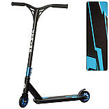 Самокат трюковий двоколісний для дітей від 5 років ITRIKE SR 2-064-3-BBL Чорний із синім, фото 2