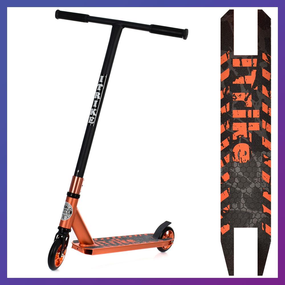 Самокат трюковий двоколісний для дітей від 5 років ITRIKE SR 2-067-6-OR1 Жовтогарячий, фото 1