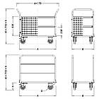 Візок для товара 500x750 мм, візок на склад РПТ-008Н-160М, платформний візок на склад, складський візок, торговий візок, фото 2