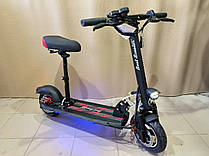 Електросамокат Best Scooter BS-90711 двигун 800W, акумулятор літієвий 48V15Ah, з сидінням, чорно-червоний