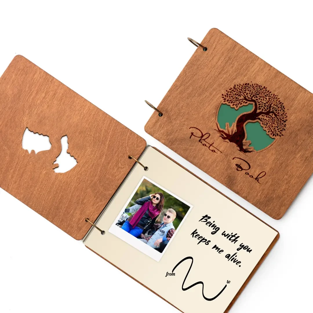 Крафтбук "Дерево" з темною обкладинкою та бежевими сторінками, фото 1