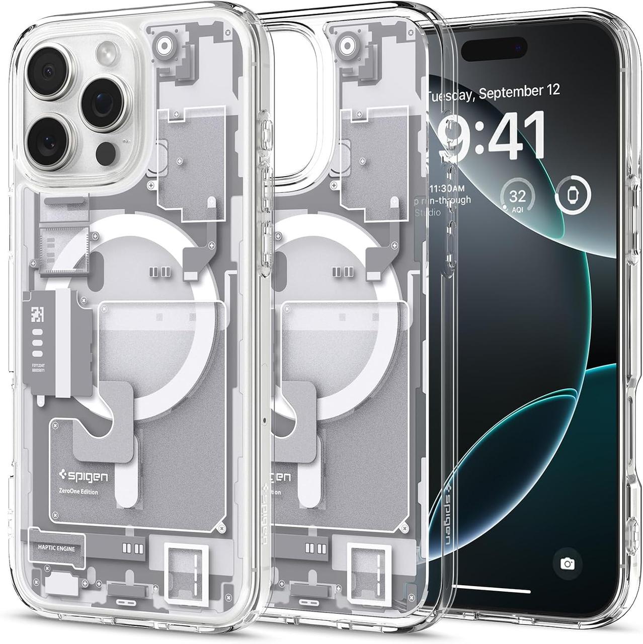 Чохол Spigen Ultra Hybrid MagFit Zero One White для iPhone 16 Pro Max ACS08005