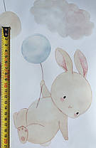 Наклейка на стіну BRUP Звірі з повітряними кульками (лист 28 х 70 см) Б146-18 SL3583A, фото 3