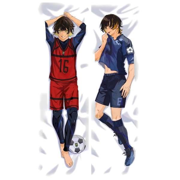 Дакимакура 150х50 см Мегуру Батира Бачіра Синя Тюрма Бачіра Мегуру «Синя в‘язниця» Подушка з наволочкою двостороння, фото 1