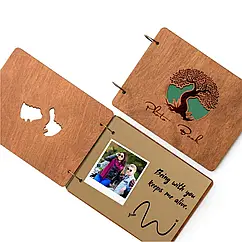 Крафтбук "Дерево" з темною обкладинкою та коричневими сторінками