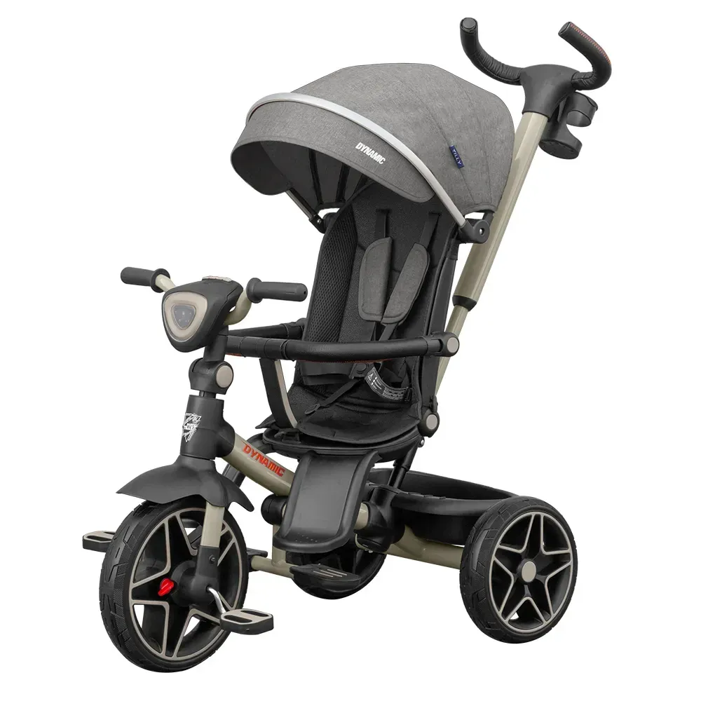 Велосипед триколісний з батьківською ручкою TILLY DYNAMIC T-3810 GREY, фото 1