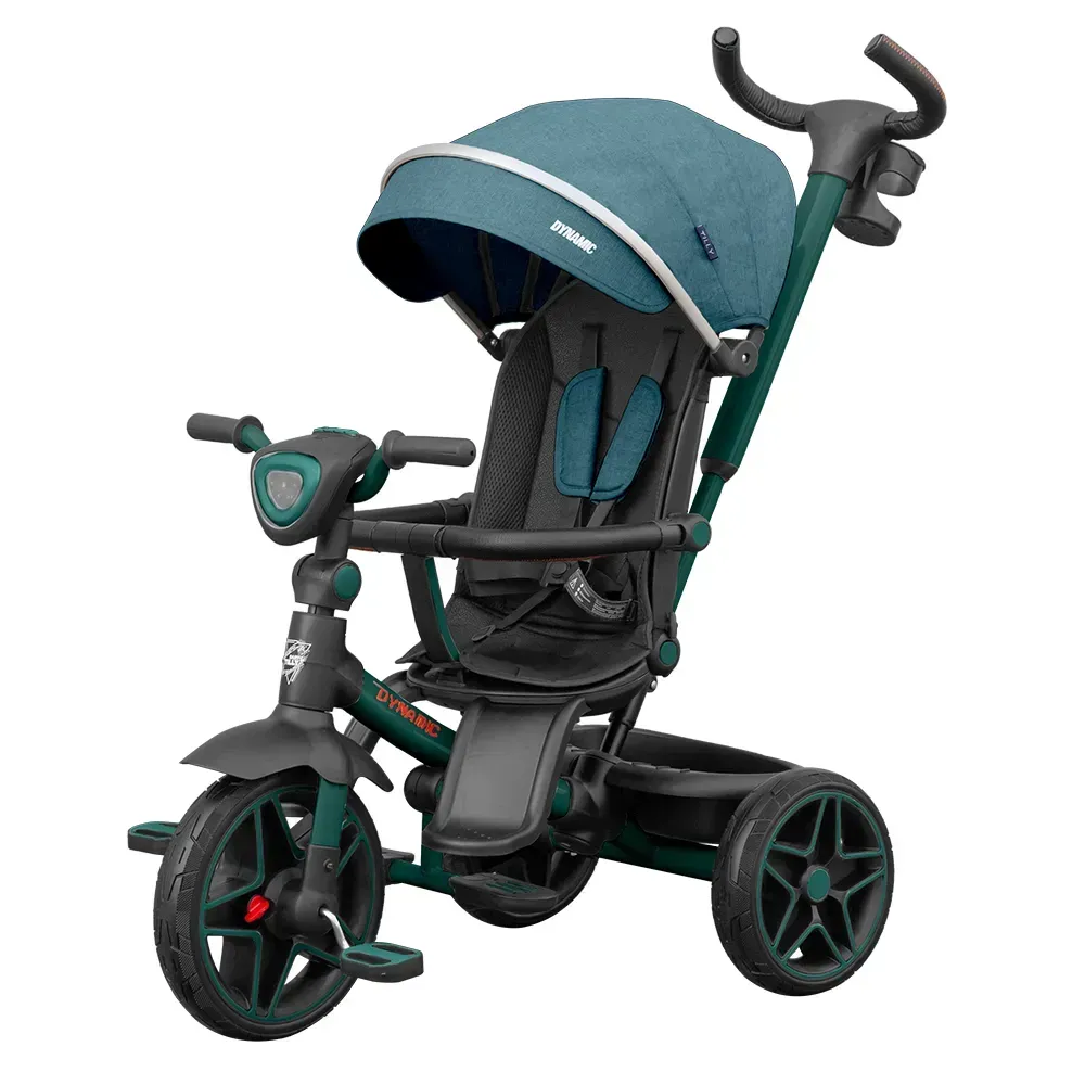 Велосипед триколісний з батьківською ручкою TILLY DYNAMIC T-3810 GREEN, фото 1