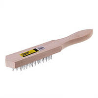 Щітка ручна 5-рядна, корпус із дерева INTERTOOL BT-0003