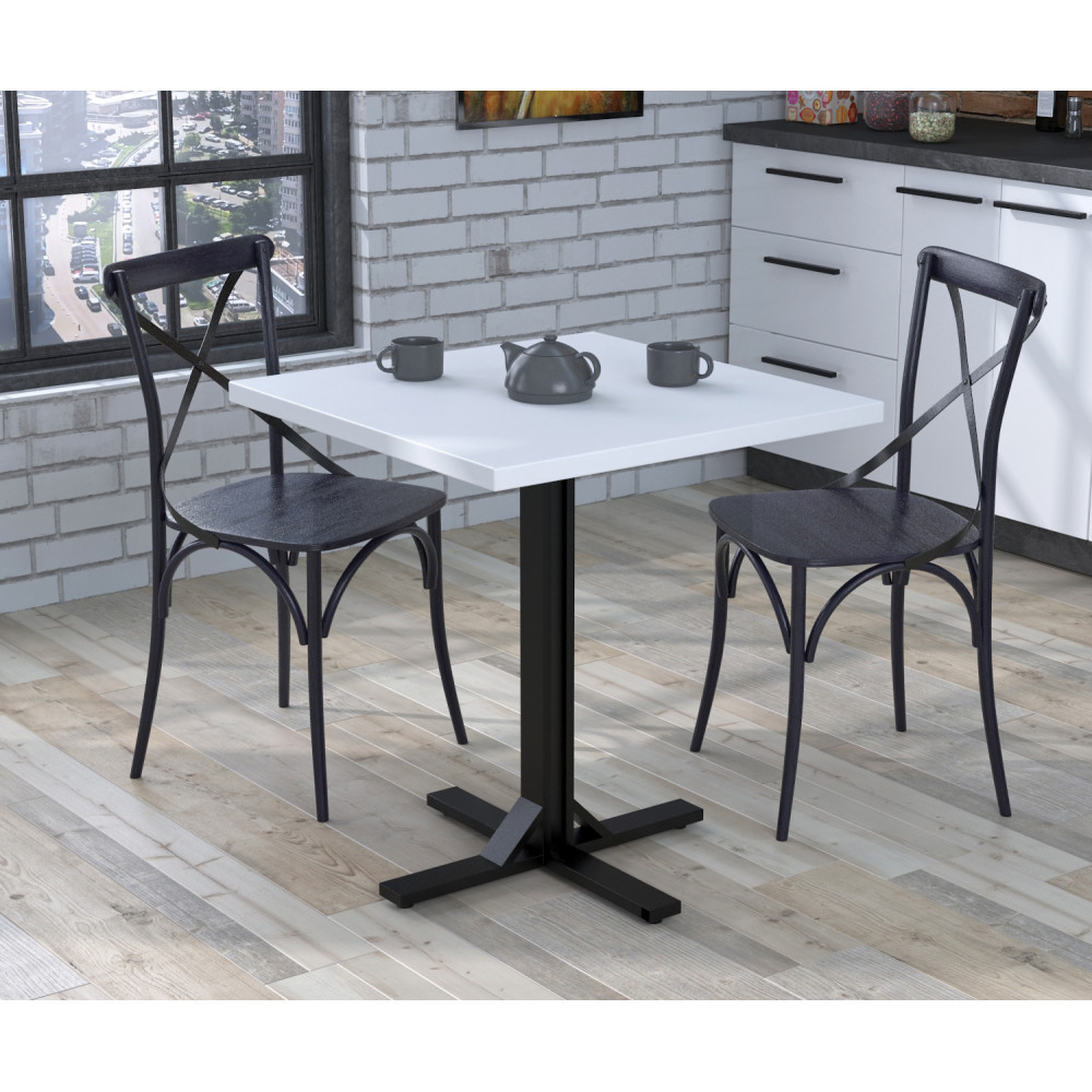Стіл барний Картер Loft Design, 70х70 см. білого кольору