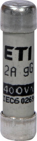 Запобіжник ETI CH 8Х32 2А 2610001 (2651002), фото 1