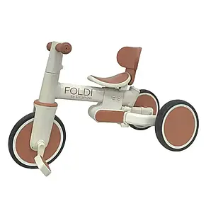 Велосипед триколісний дитячий El Camino Foldi ME 1202 Сinnamon Beige (ручка, EVA колеса, складаний), фото 4