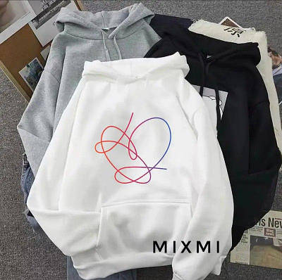 Жіночий білий   худі з принтом BTS,РОЗМІР ТІЛЬКИ 42