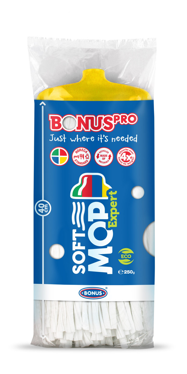 Моп для швабри з віскози Bonus B955 SoftMop Expert Жовтий