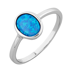 Каблучка срібна з опалом Океан