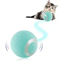 Інтерактивна іграшка для котів собак з USB-зарядкою Розумний м'яч синій