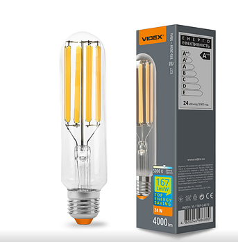 LED лампа VIDEX Filament T38F 24W E27 5000K