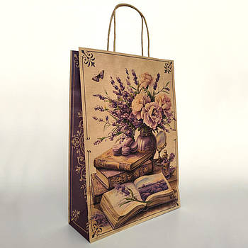 Пакет з крафту 24х34х9, №190 Romance