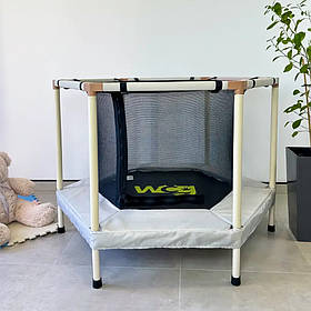 Батут манеж 122 см шестигранний із сіткою WCG Hexi S для маленьких дітей. Батут для дитячої кімнати