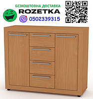 Комод МГ-1 Тумба-3 Бук Компанит (110х40х90 см), Доставка в точку видачі Rozetka БЕЗКОШТОВНА