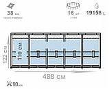 Каркасний басейн Intex 26326 ULTRA XTR (488х122 см., об'єм: 19156 л.) з пісочним фільтром, сходами та тентом, фото 11