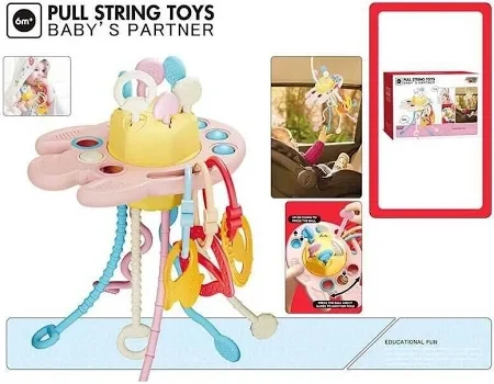 Брязкальце N 1654 Штрих=240052  “Космічна ракета”, Pop it, пальчикова гра, прорізувач, шнурочки,, фото 1