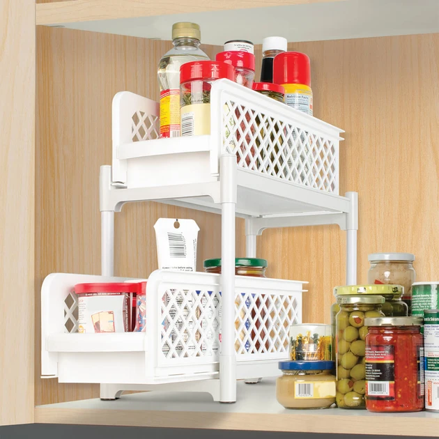 УЦЕНКА! Органайзер Portable 2 Tier Basket Drawers (Плохая упаковка 2863)