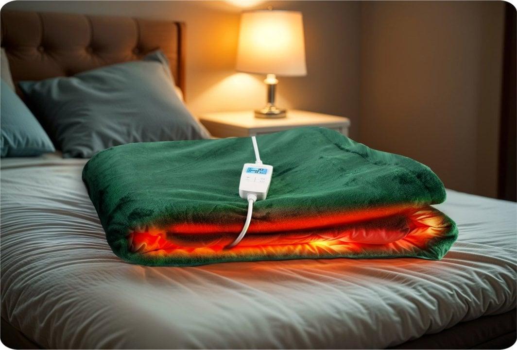 Електроковдра BD-960 Плюшева 180x160см Двомісна 10 Режимів 160 Вт Таймер 10 год