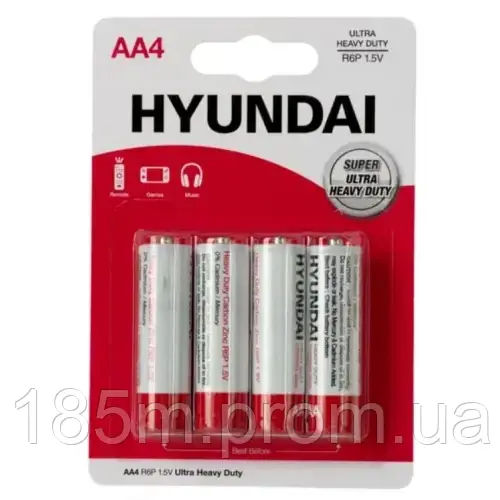 Батарейка HYUNDAI R06 AA Heavy Duty 4BL, фото 1