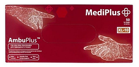 Рукавиці AMBUPLUS сині латексні підвищеної міцності 50 шт (25пар), розмір XL-10