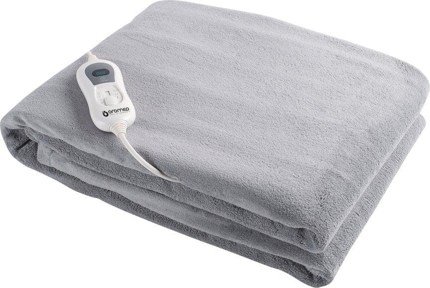 Електроковдра Флісова Сіра 130x180см Односпальна 3 Режими 120 Вт Можна Прати