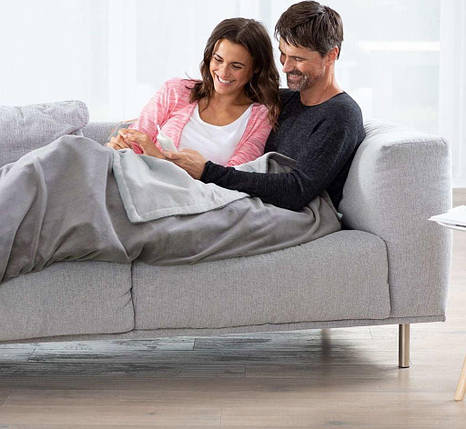 Електроковдра medisana HDW Сіра 130x180см XL Мікрофібра 4 Режими 120 Вт Автовимк, фото 3