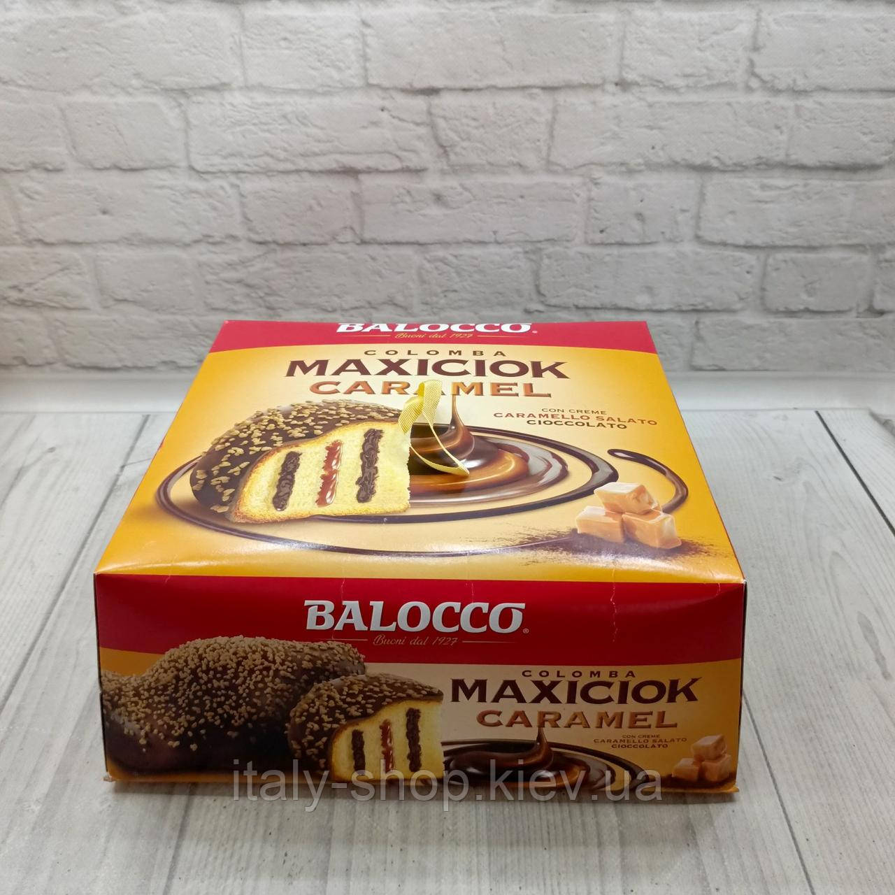 Великодній кекс Balocco Colomba Maxiciok із солоною карамеллю та шоколадом, 750 грам Італія