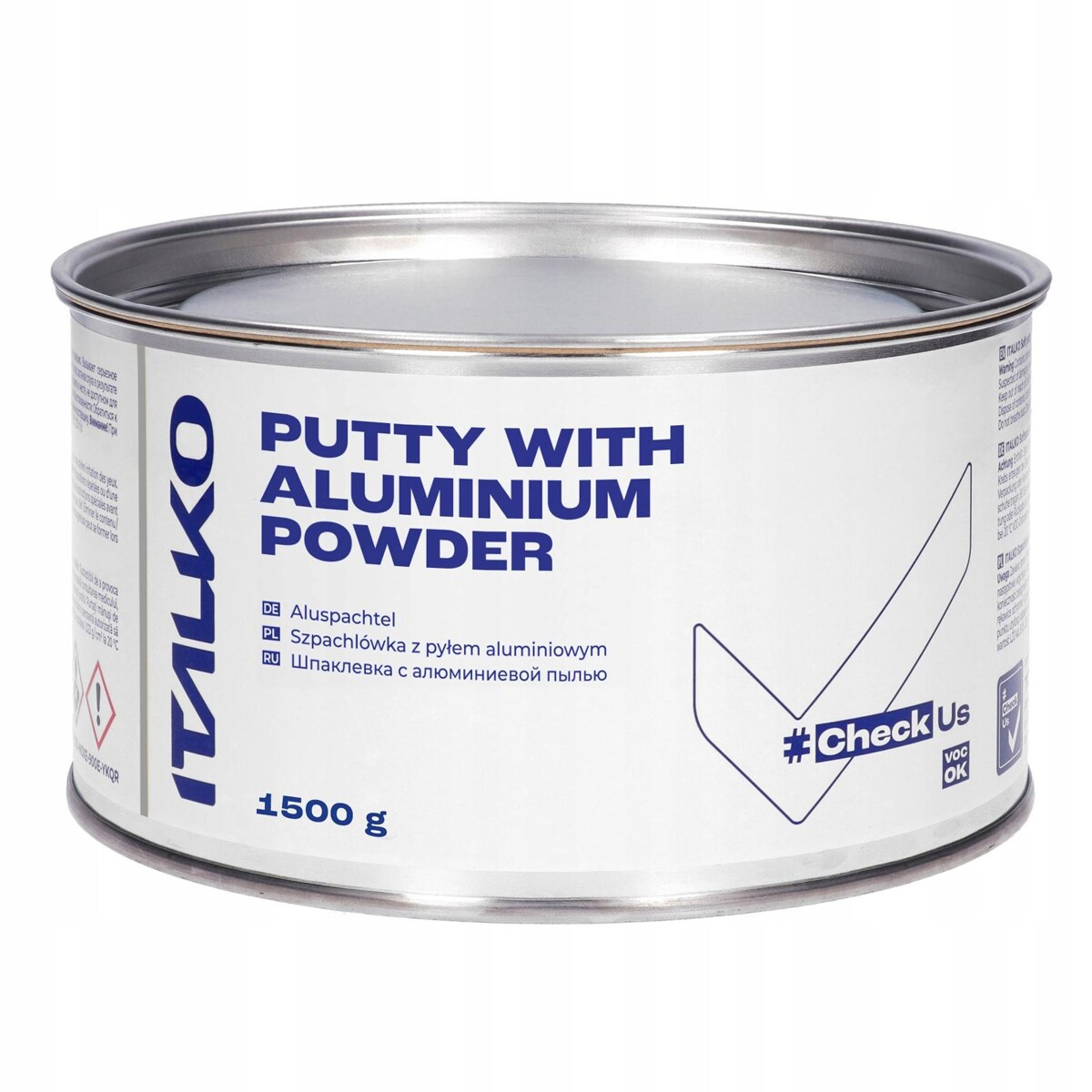Алюмінієва шпаклівка Italko Putty With Aluminum Powder 1.5 кг, фото 1
