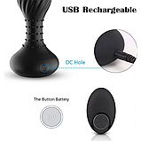 Анальний корок із вібрацією й обертанням Deep Space, фото 4