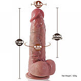 Фалоїмітатор на присоску ALFA Antonio (Liquid Silicone), фото 3