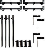 Набір стійок із телескопічними буз барами World4Carp Stand Kit Universal 4, фото 3