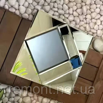 Самоклеюче скляне дзеркало мозаїка 30*30 см. Товщина 5 мм., фото 1