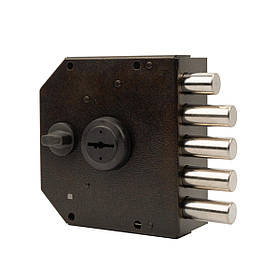 Замок накладний Comit CТ0651 4-риг із засувкою сувальдний 5кл