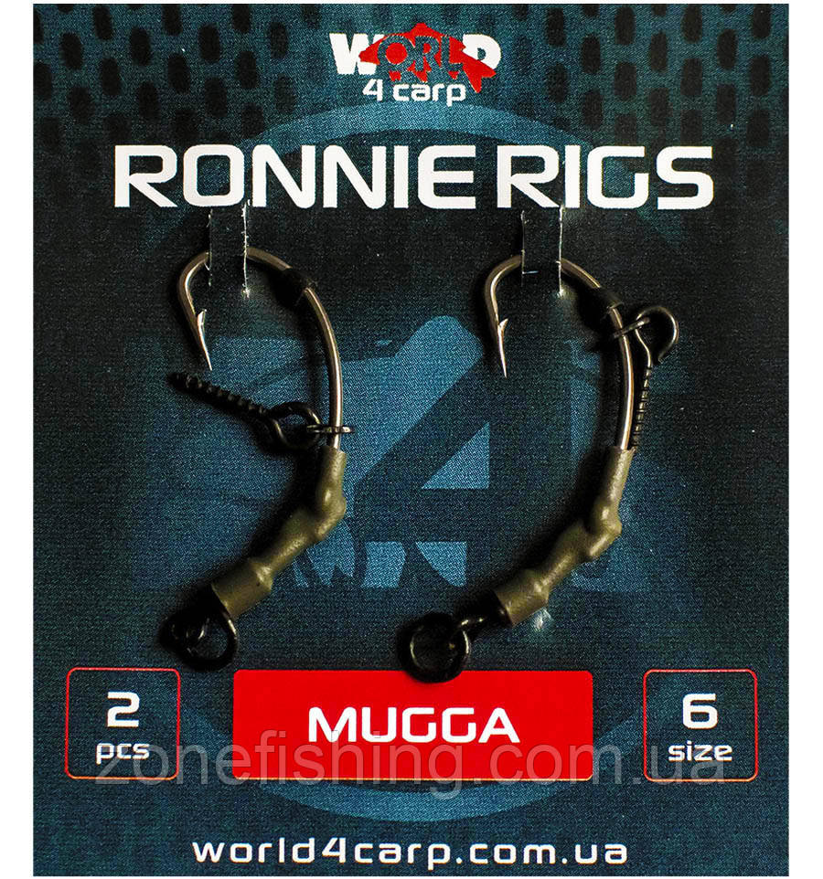 Готовий повідець W4C RONNIE RIGS (ронні риг), гачок MUGGA No 4