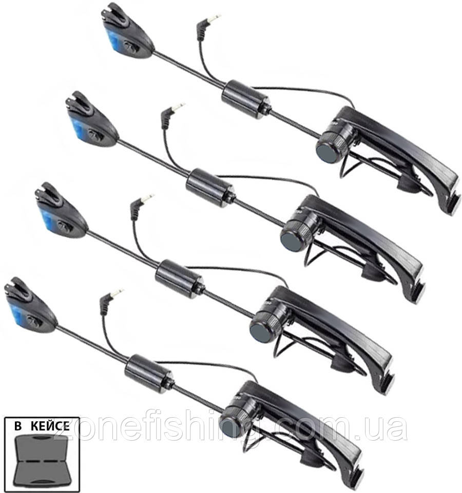 Набір свингерів World4Carp SW20-4 black (BLUE led)